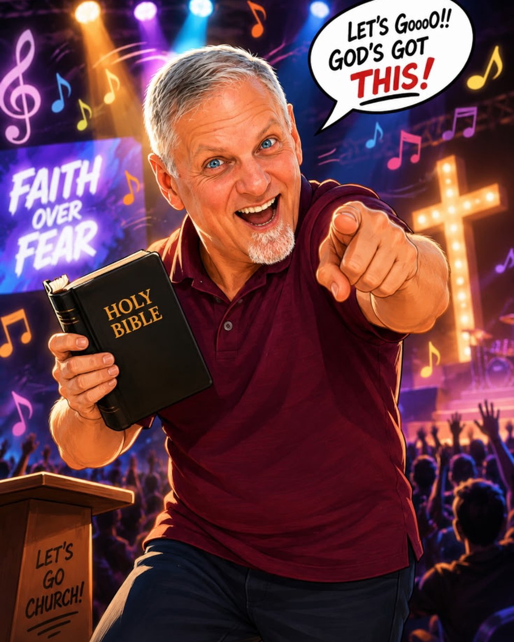 Mark Anderson as an illustrated character